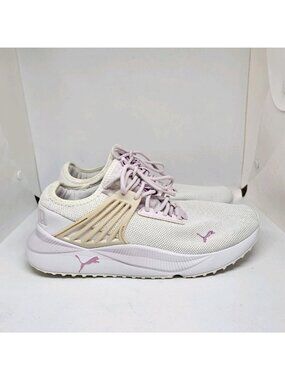 Puma Womens Pacer Future Sneaker White Purple 383200-01 Sz 9.5